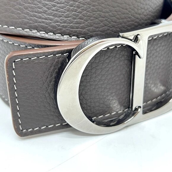 Dior CD logo buckle Belts, Accessories, Small Items belt Leather Brown/Black main image 7